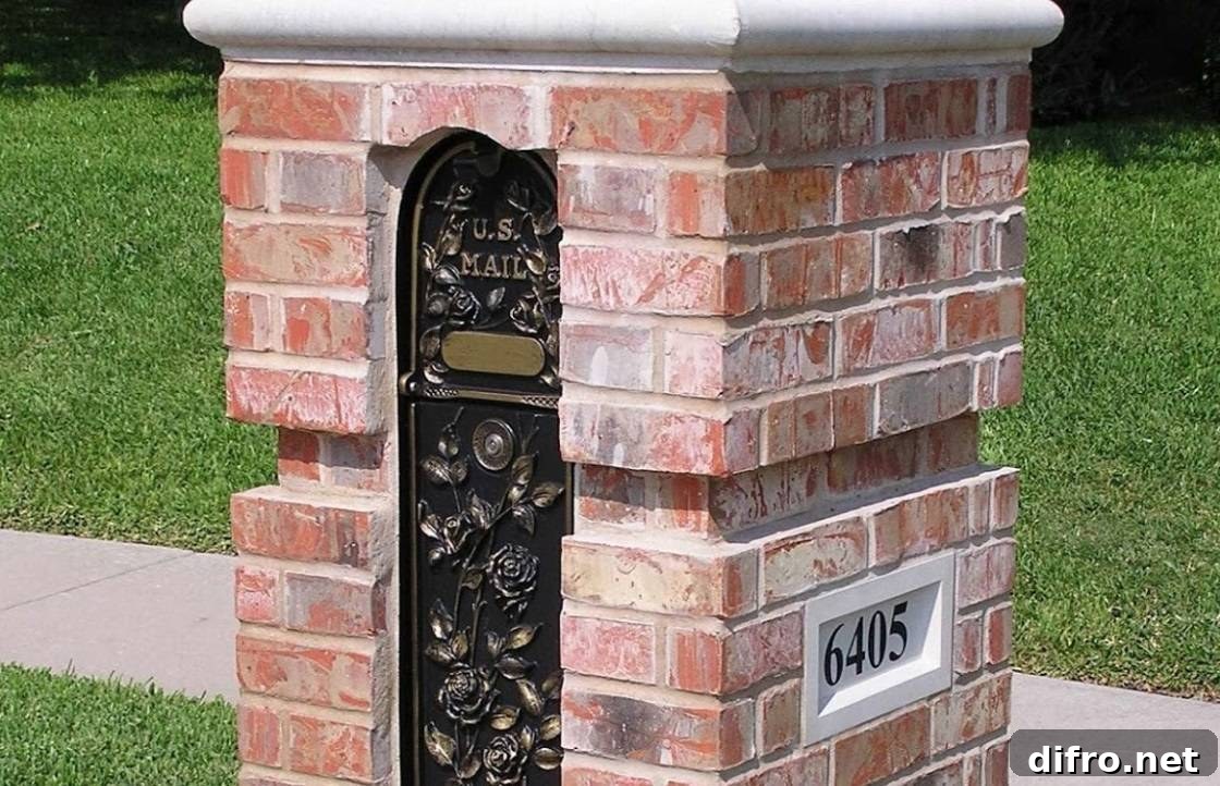Red Brick Mailbox Post