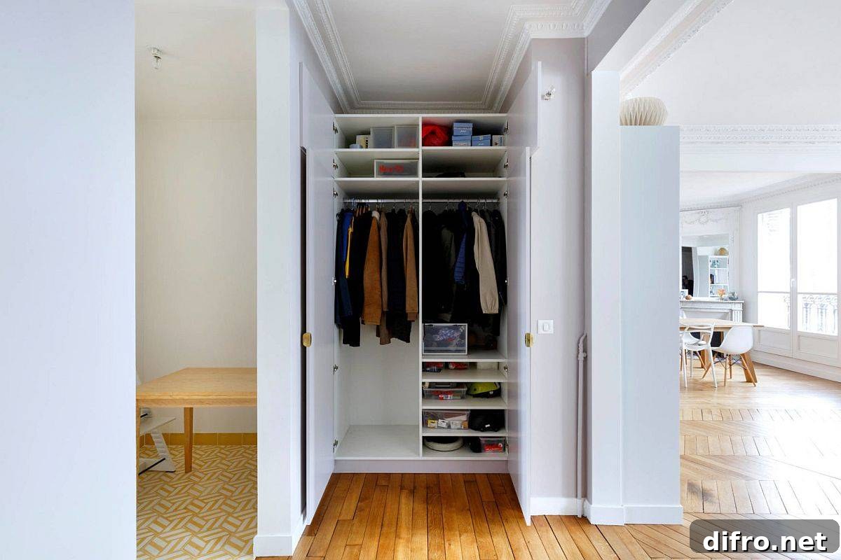 Transform a small hallway niche into a functional closet