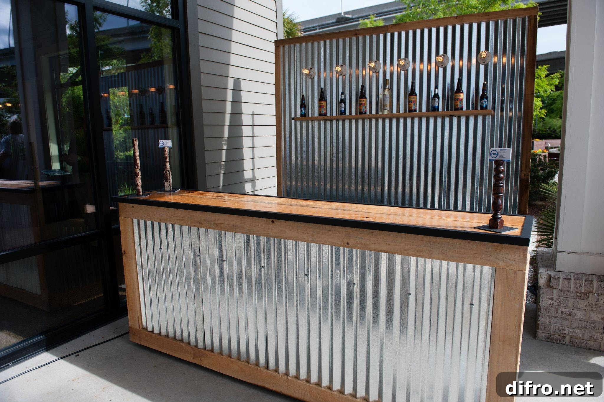 Corrugated Sheets Outdoor Bar