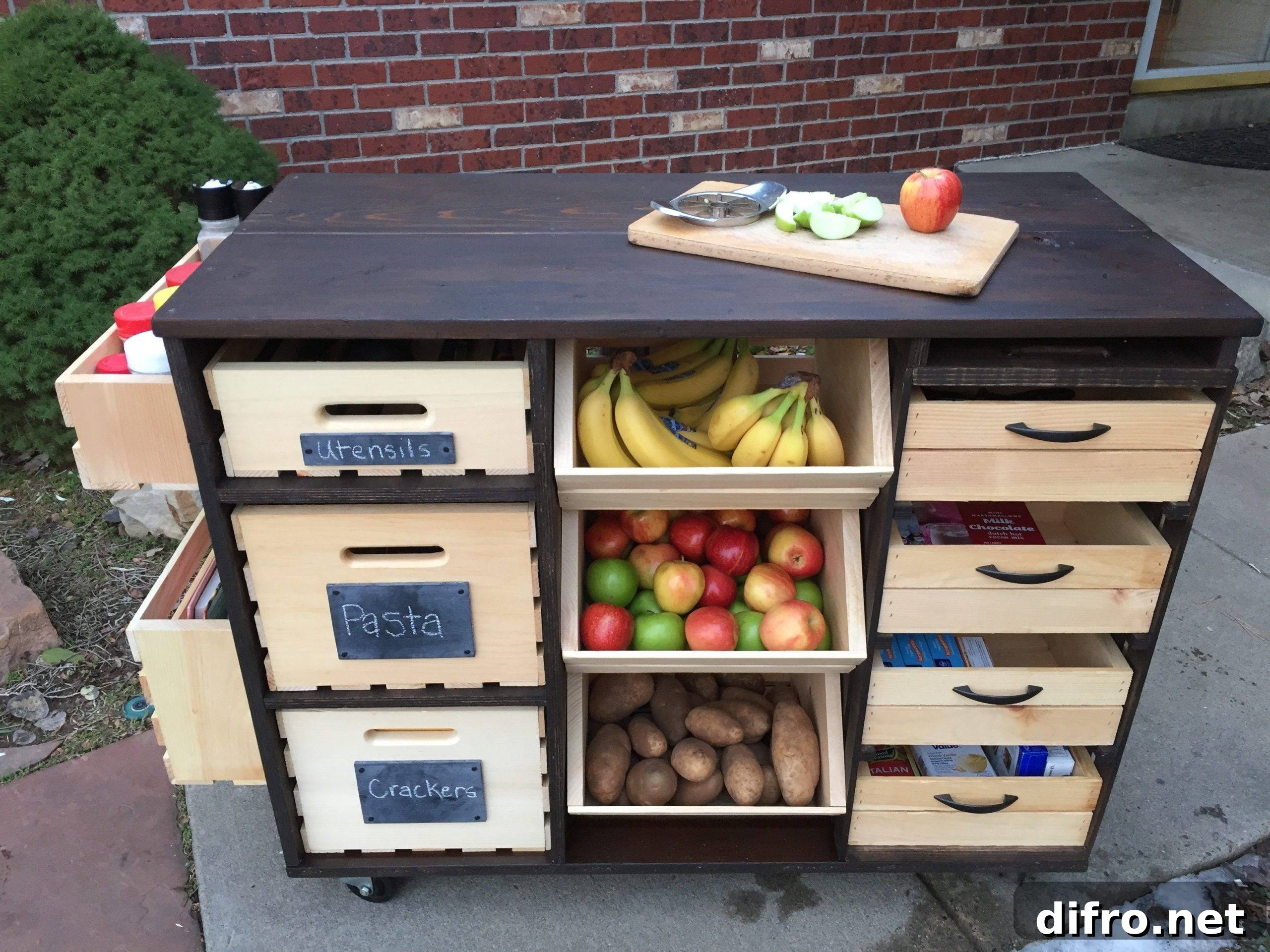 2-in-1 Kitchen Counter and Storage Cabinet
