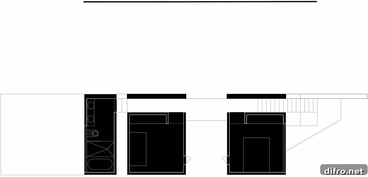 Upper level design plan of Earl Street House