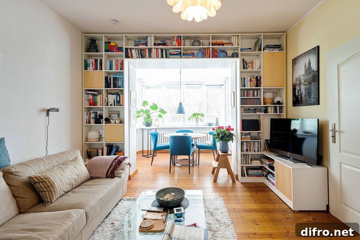 Shelving around a door