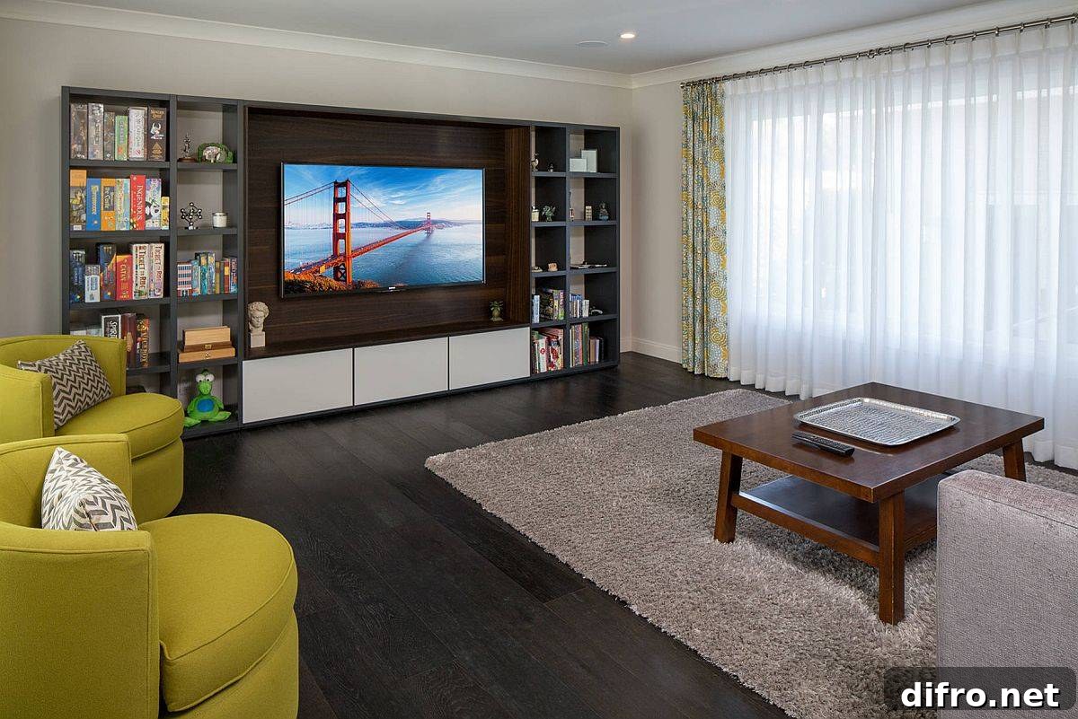 Sleek contemporary entertainment unit