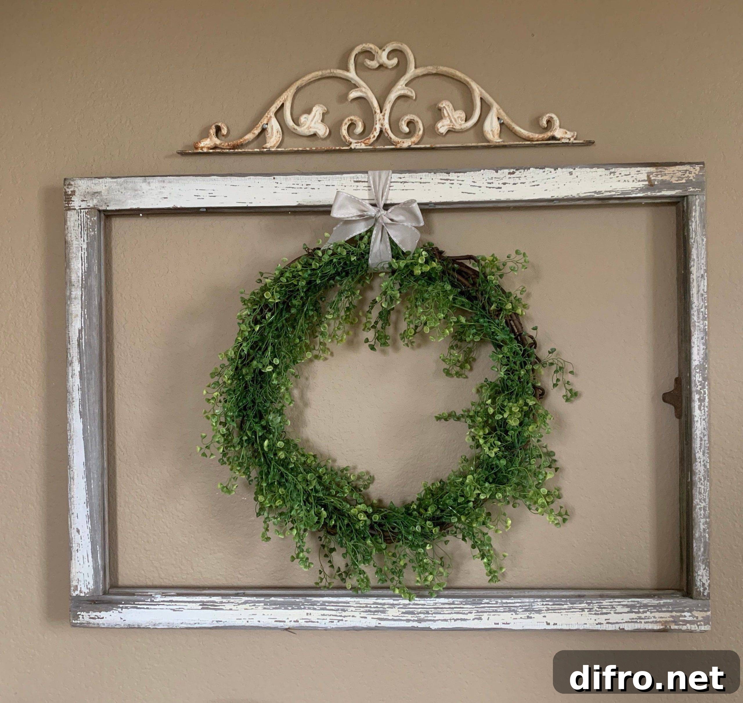 DIY Window Frame and Wreath
