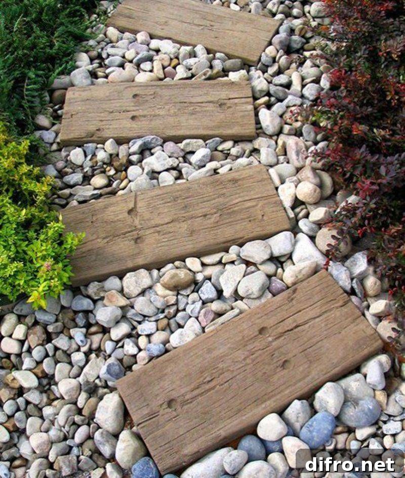Wood and Stone Pathway