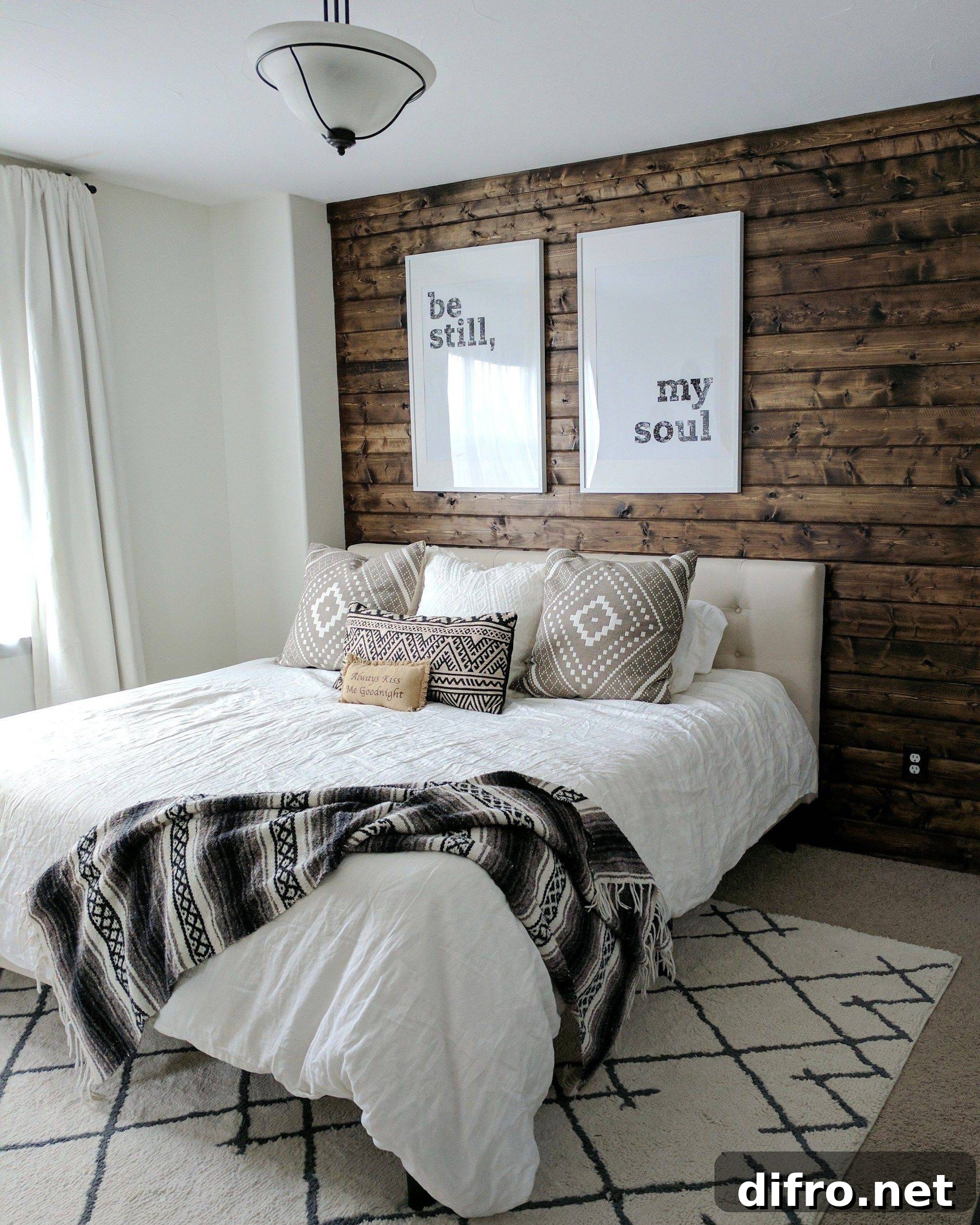 Dark Stained Shiplap Wall