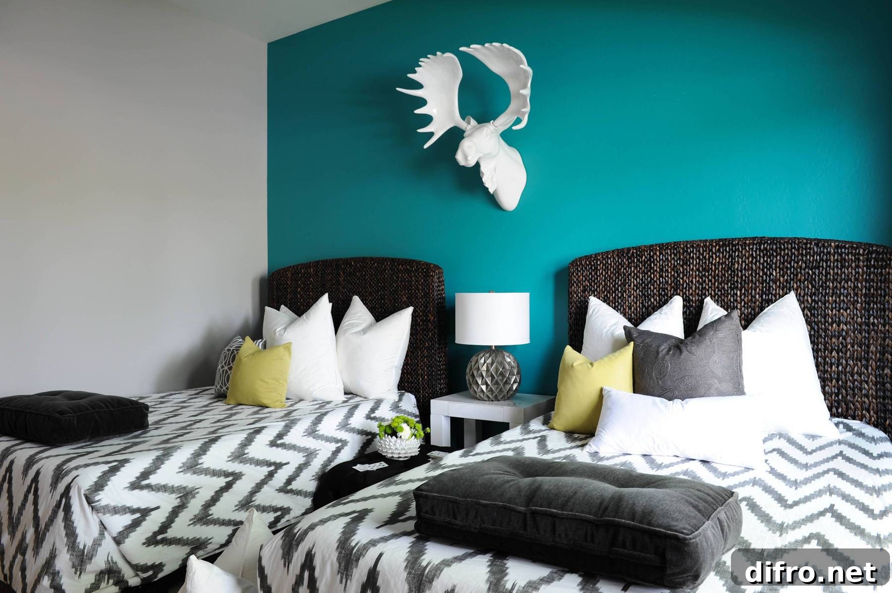 Teal Accent Wall