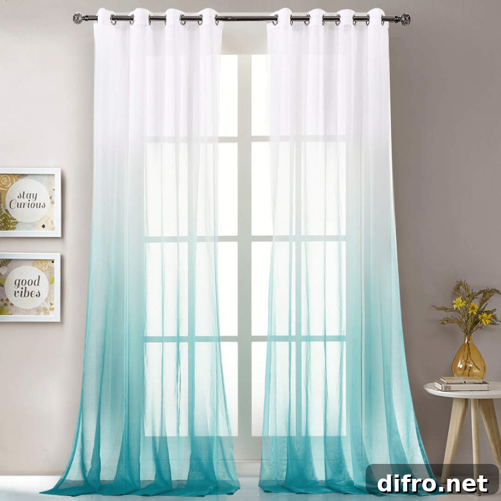 Tie and Dye Teal Curtain