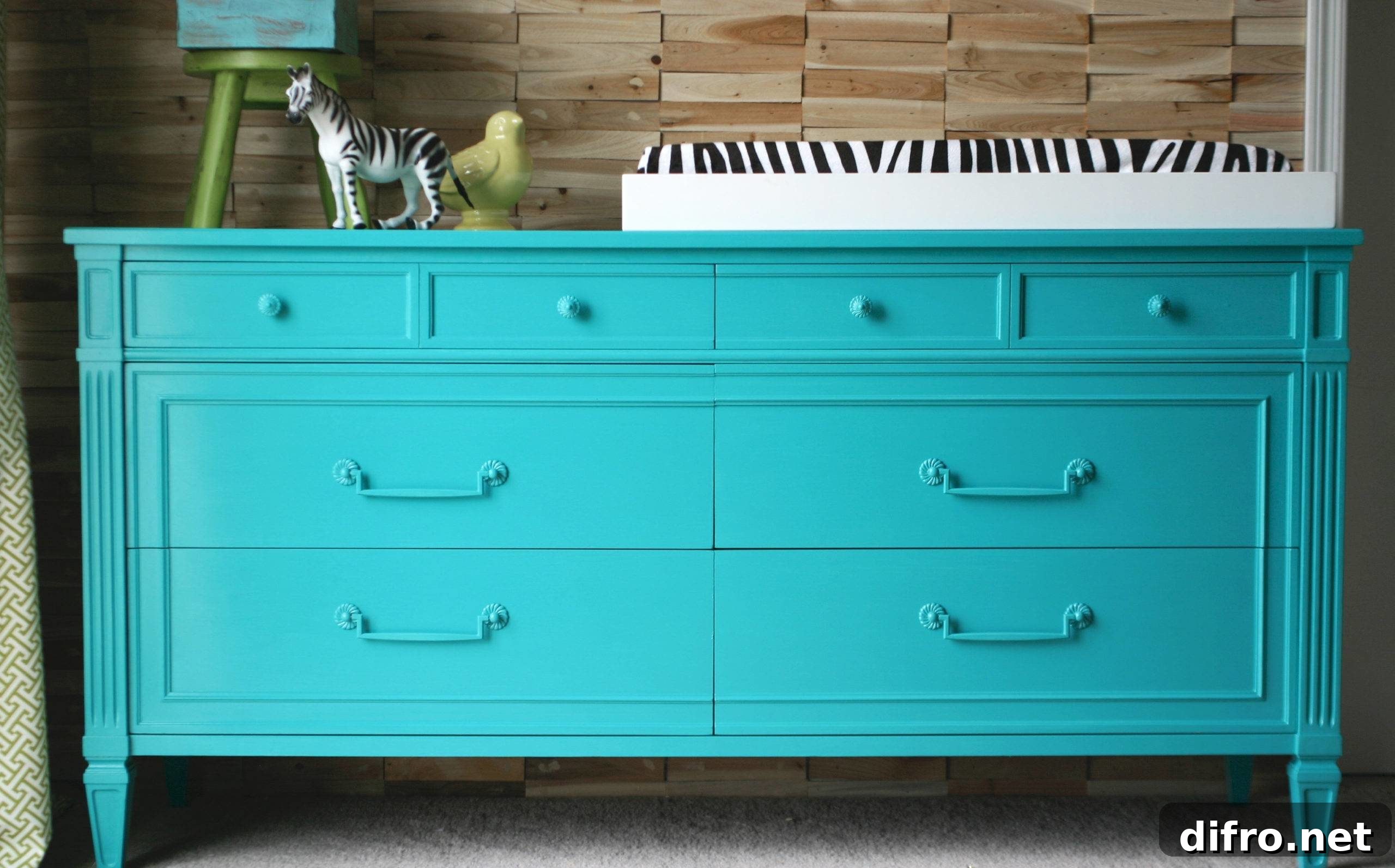 Teal Colored Dresser