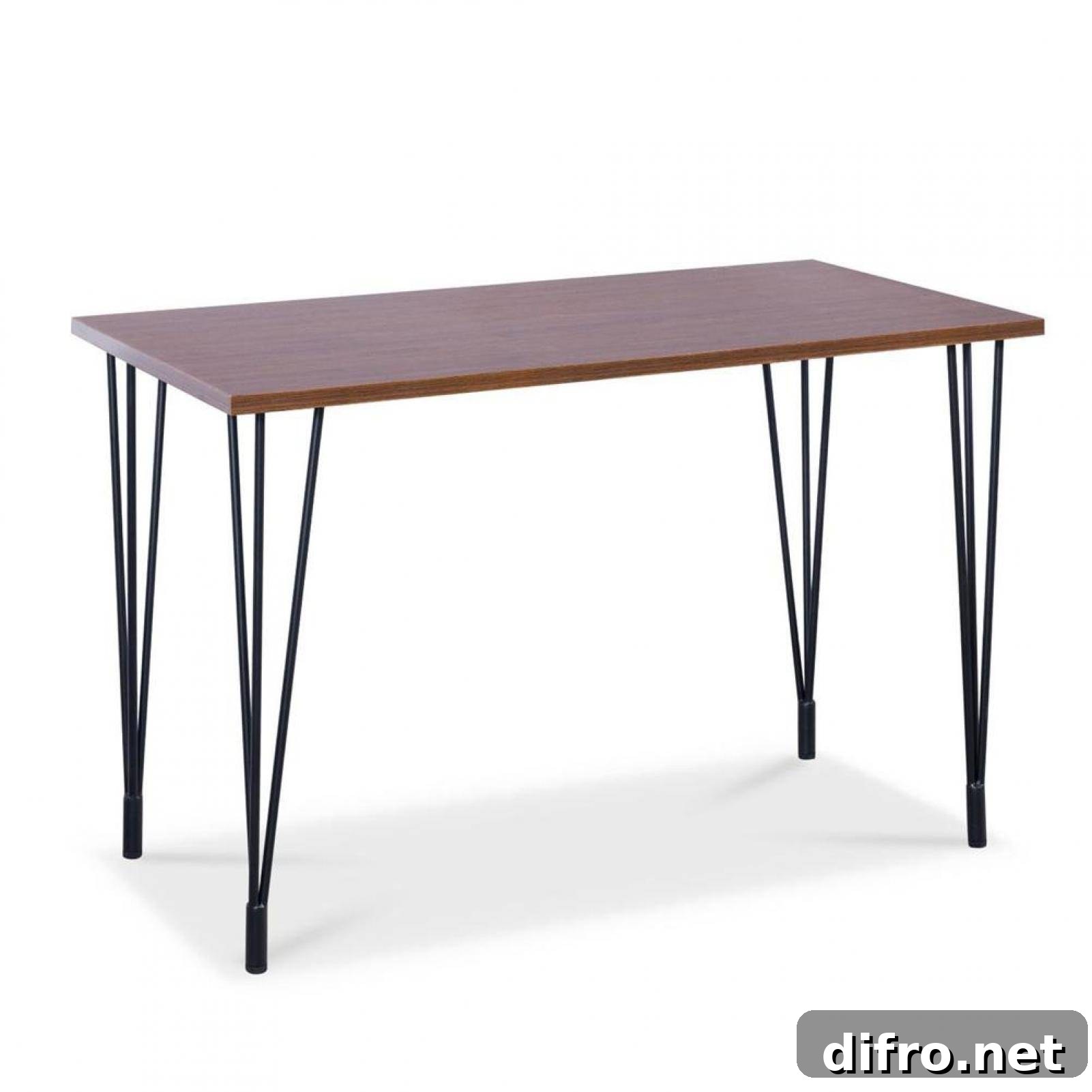 Wood table in white background