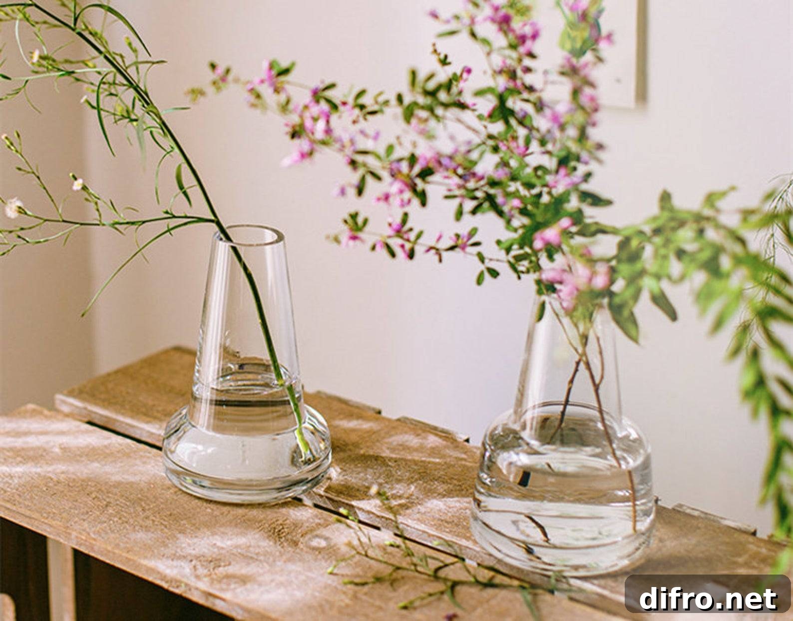 Small glass vases