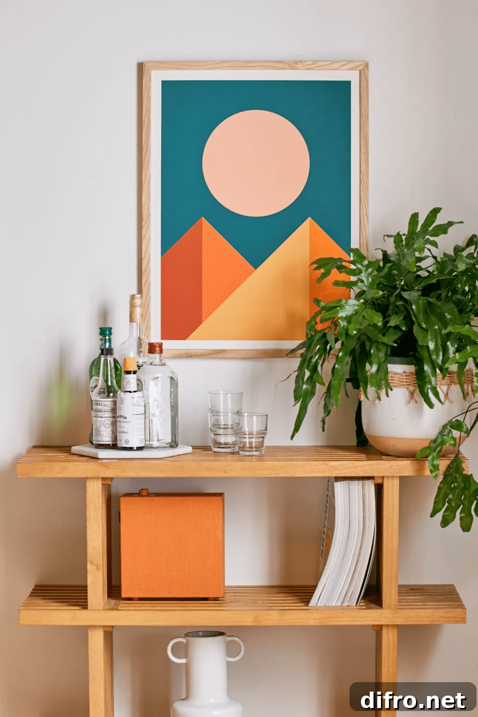 Colorful geometric art print