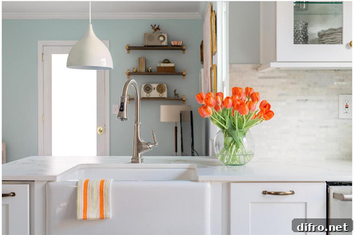 Touch-less faucet with LED