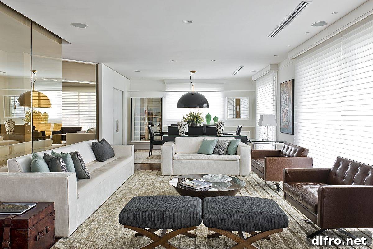 Elegant and trendy design of the Bronze Apartment with modern decor and smart lighting