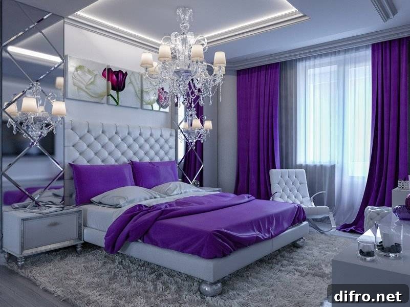 Gray and lavender room
