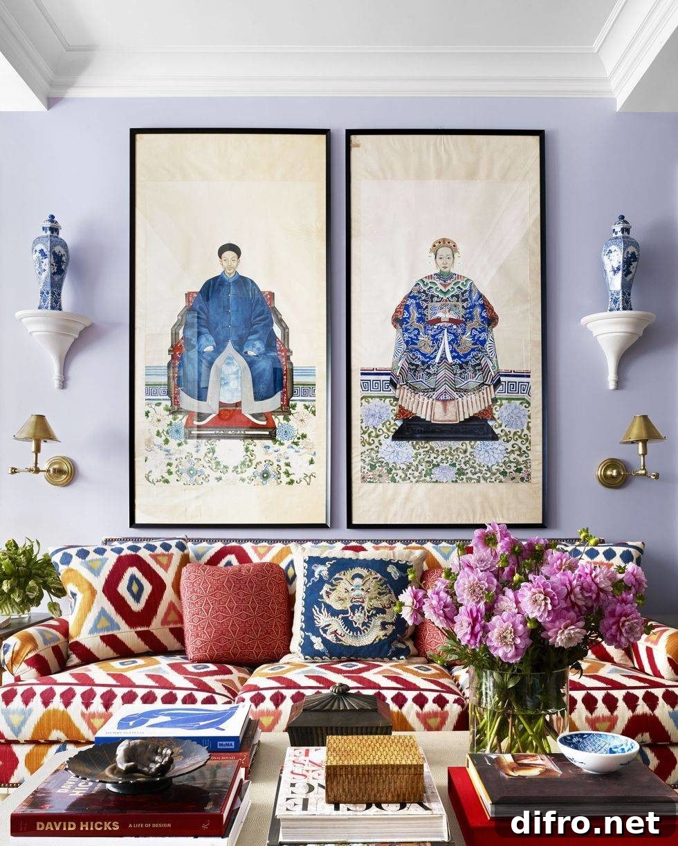 Two huge wall frames of Chinese emperor and empress