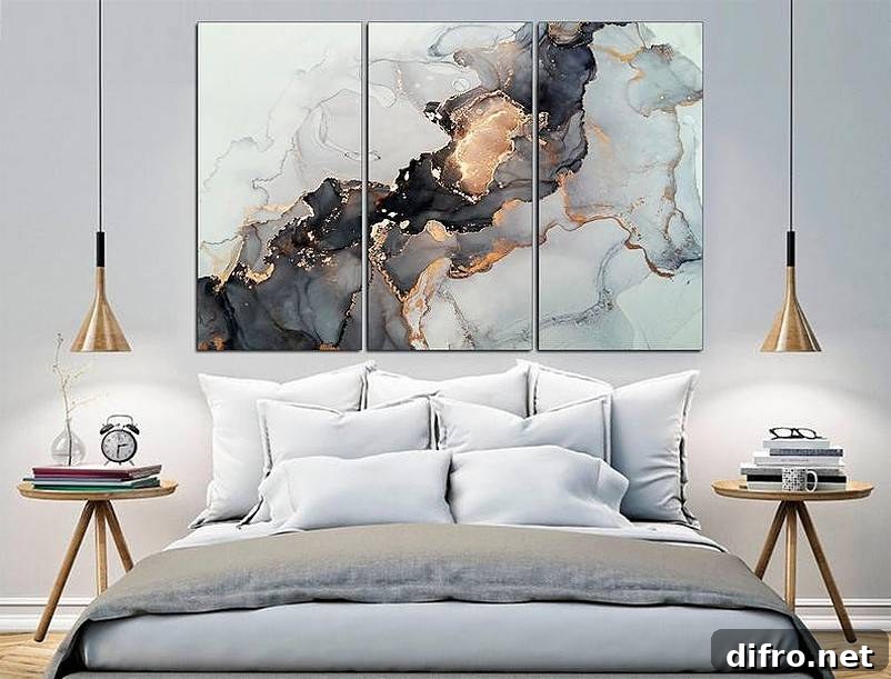 Unreal beautiful black and gold marble wall art
