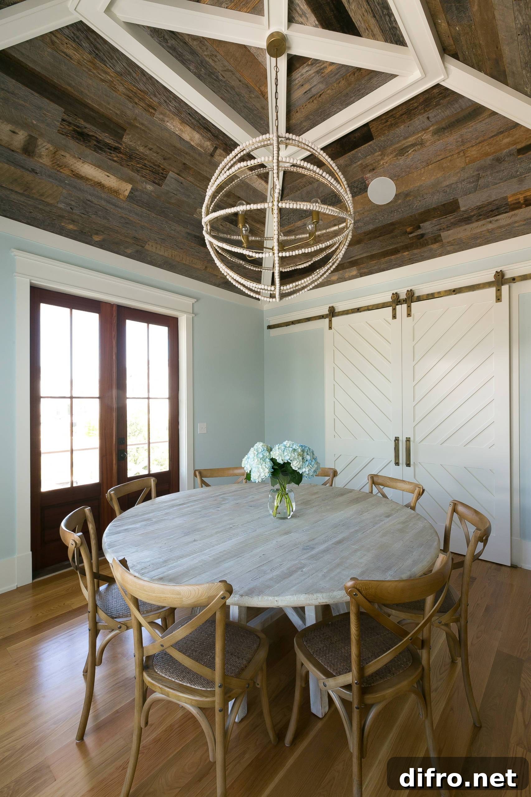 Contrasting Wood in Ceilings.