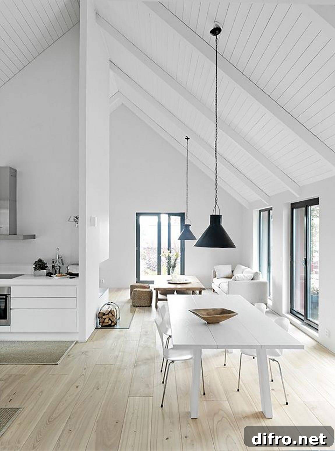 Plain White Vaulted Ceilings