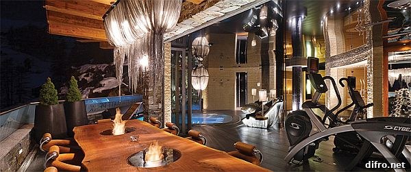 Dining and entertaining spaces at Chalet Zermatt Peak