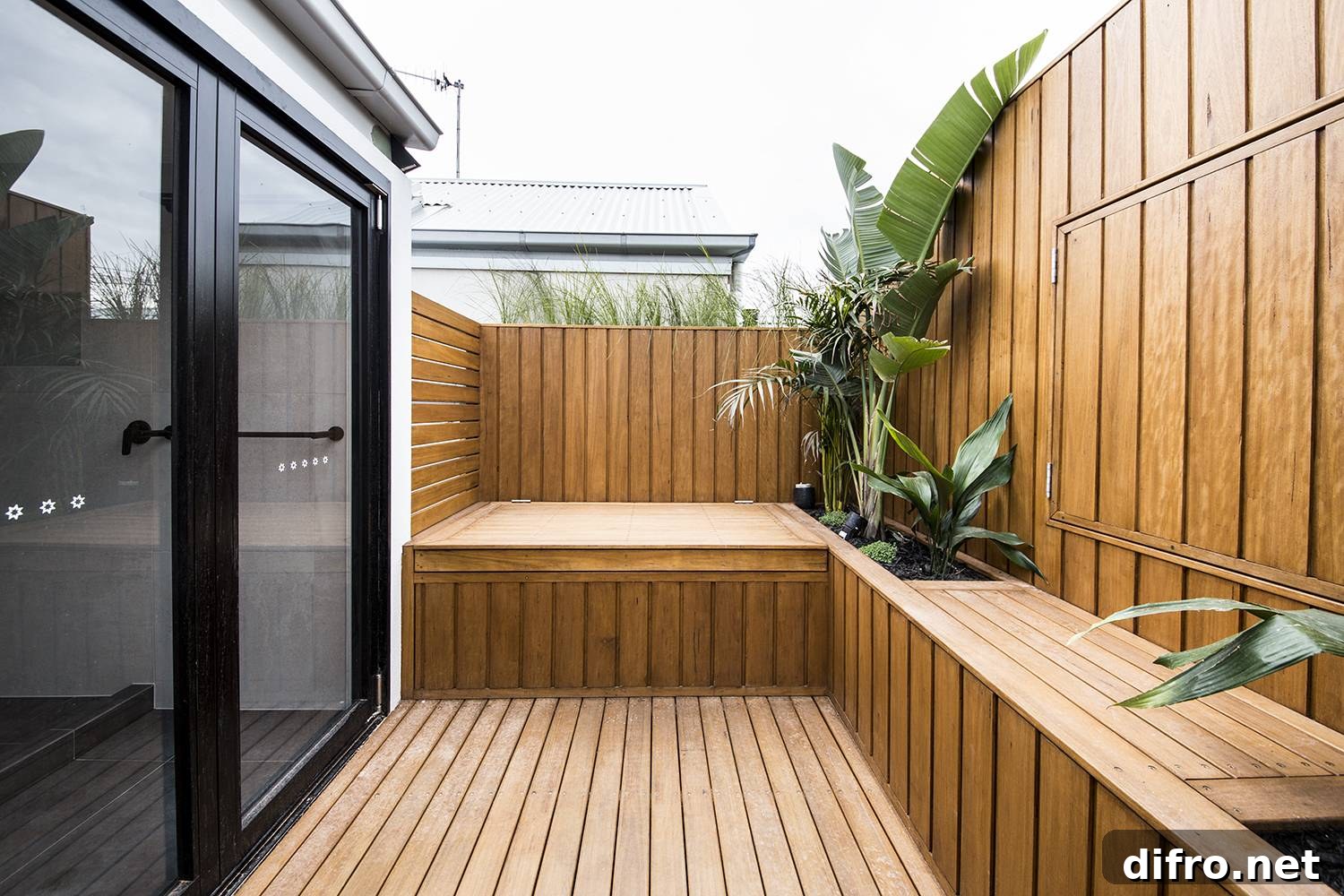 Planter Box Inside bench