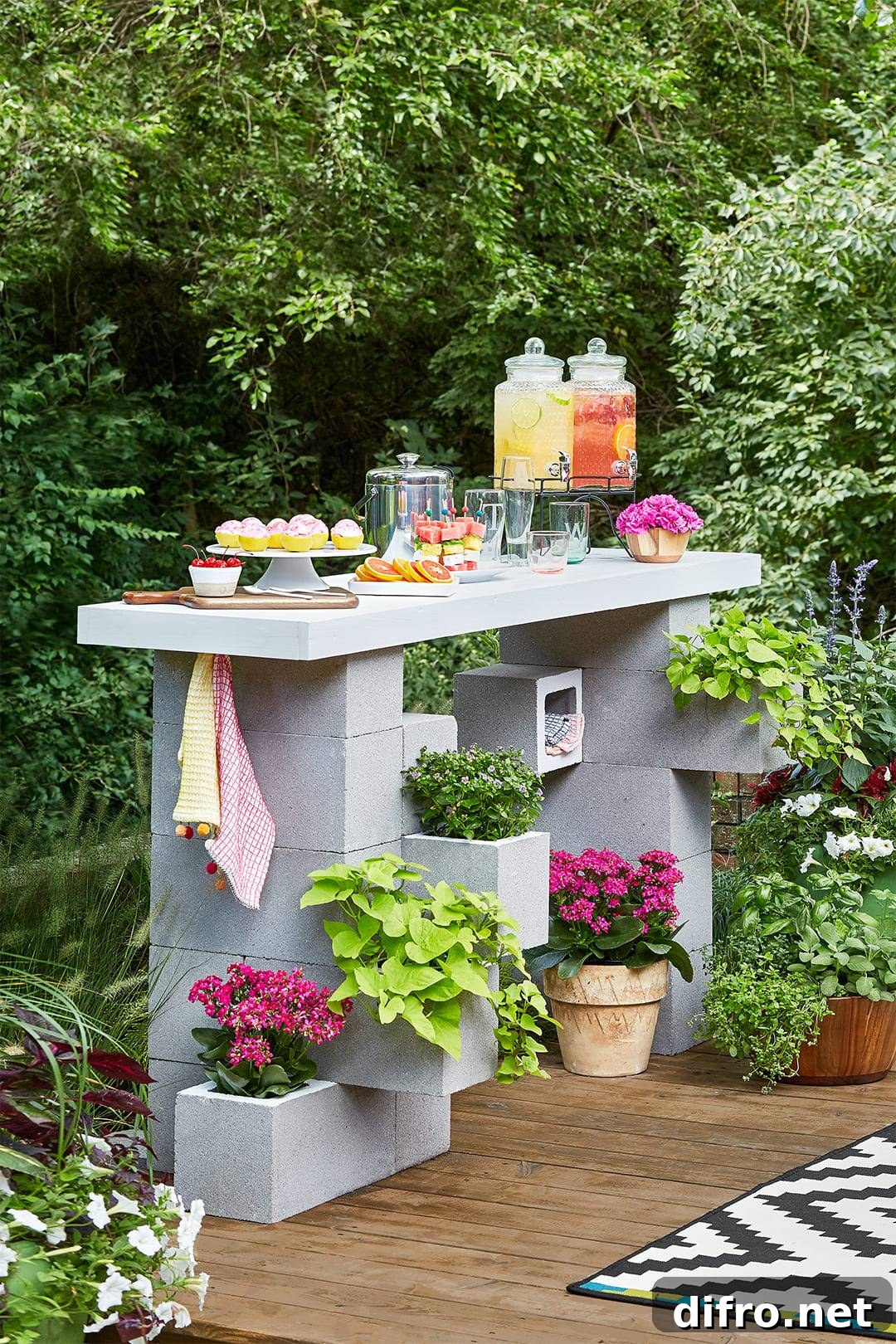 Cinder Block Planter