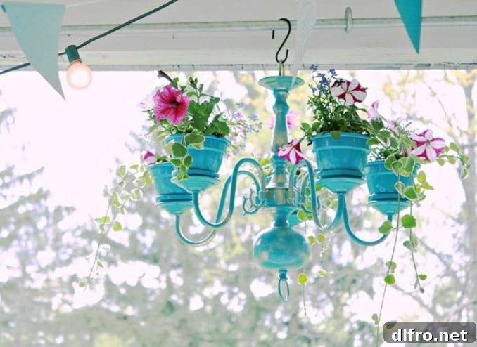 Chandelier planter.