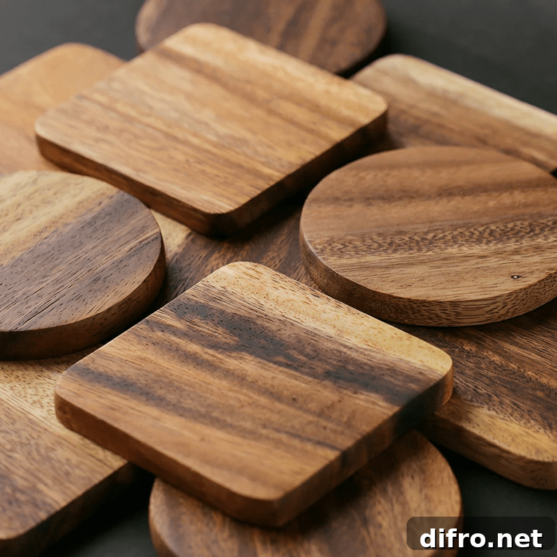 Hardwood Coasters for your Drink and Pans