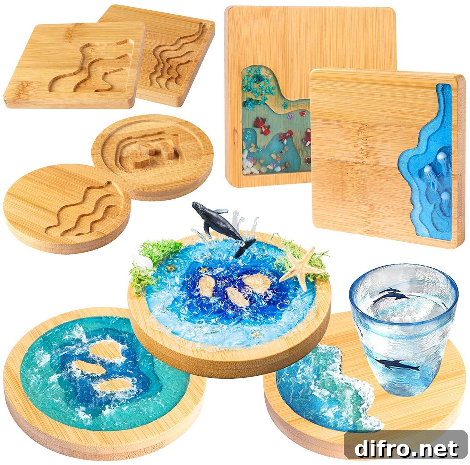 Hardwood Coasters for your Drink and Pans.