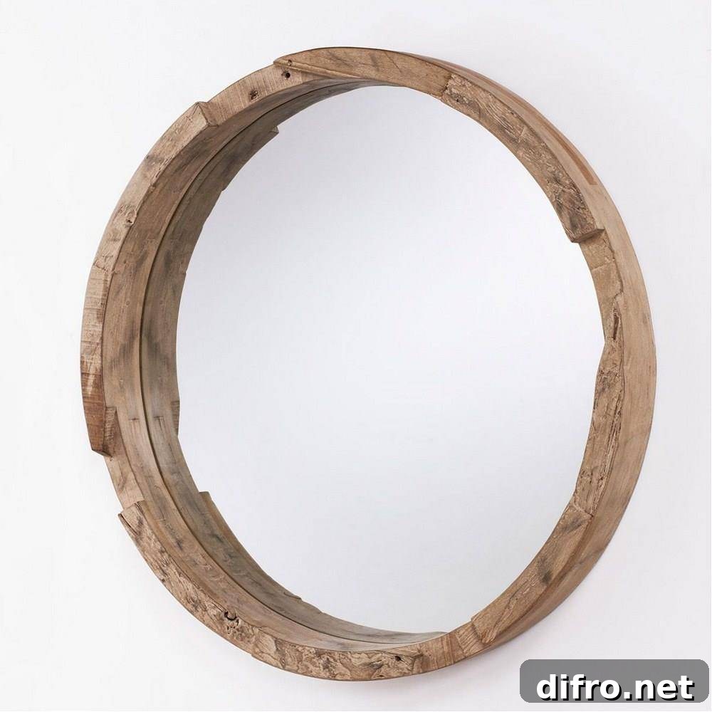 Wooden Edged Floor and Wall Mirrors.