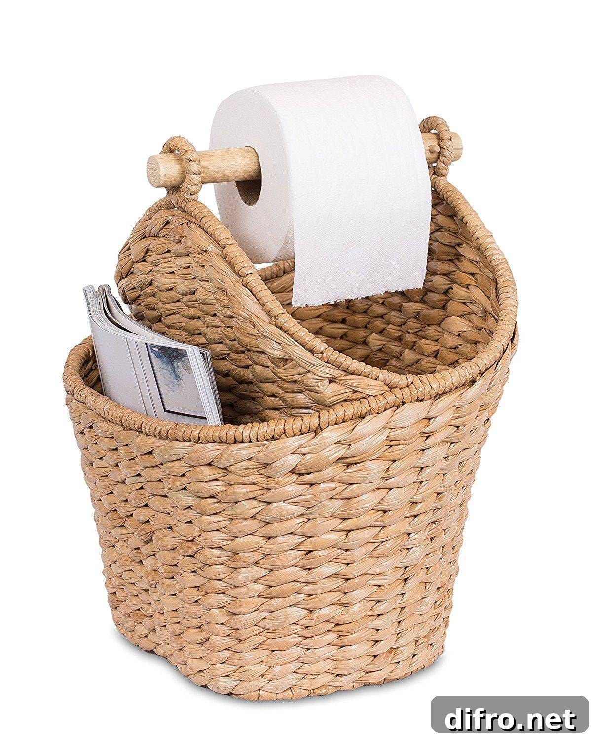 Basket Bathroom Magazine Holder