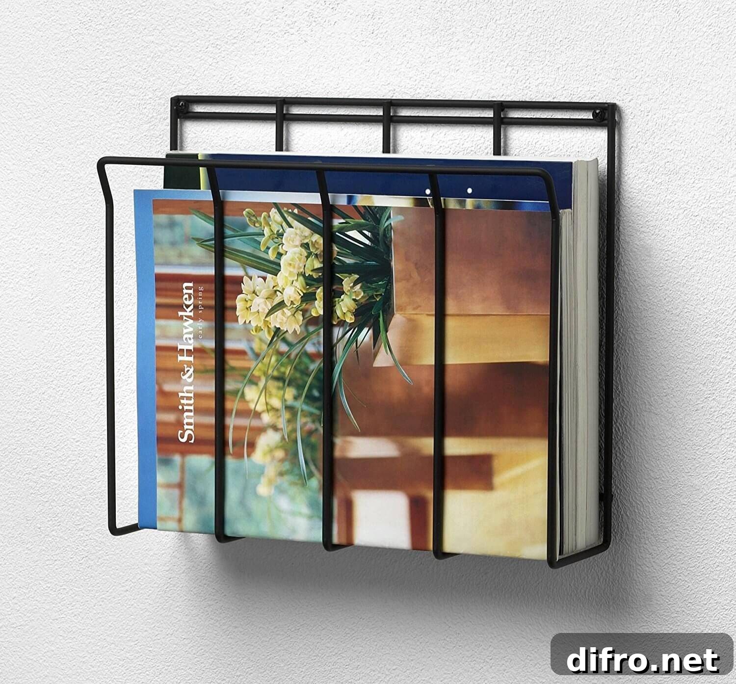 Wire Magazine Wall Holder