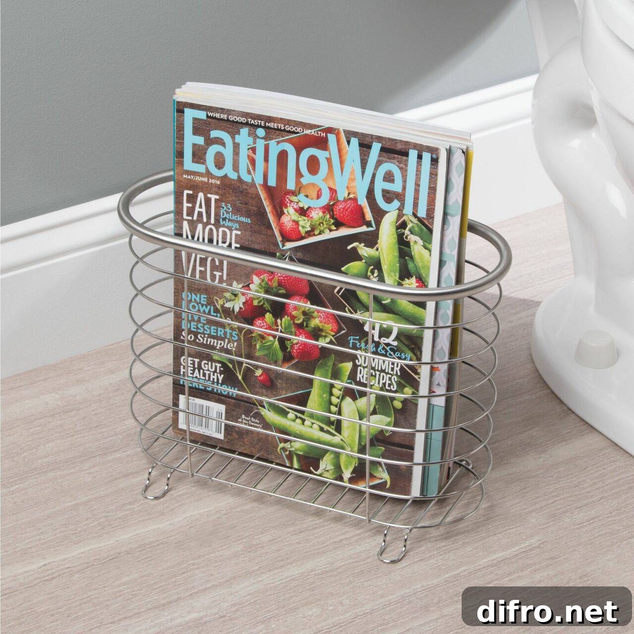 Freestanding Bathroom Magazine Holder.