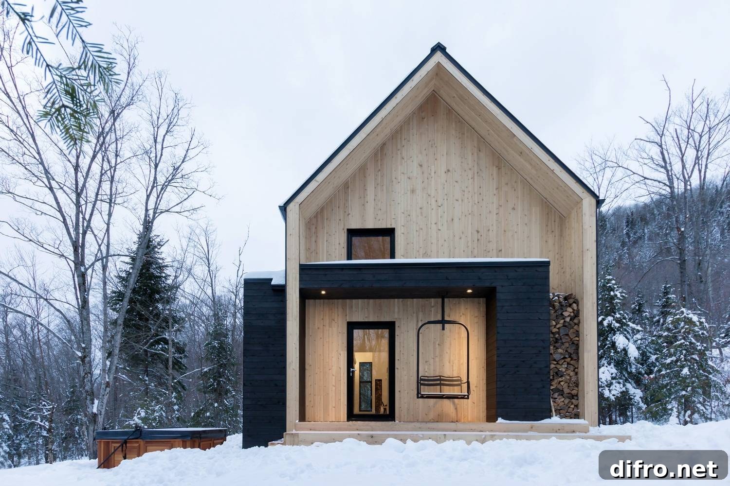 Wooden Gable Roof.