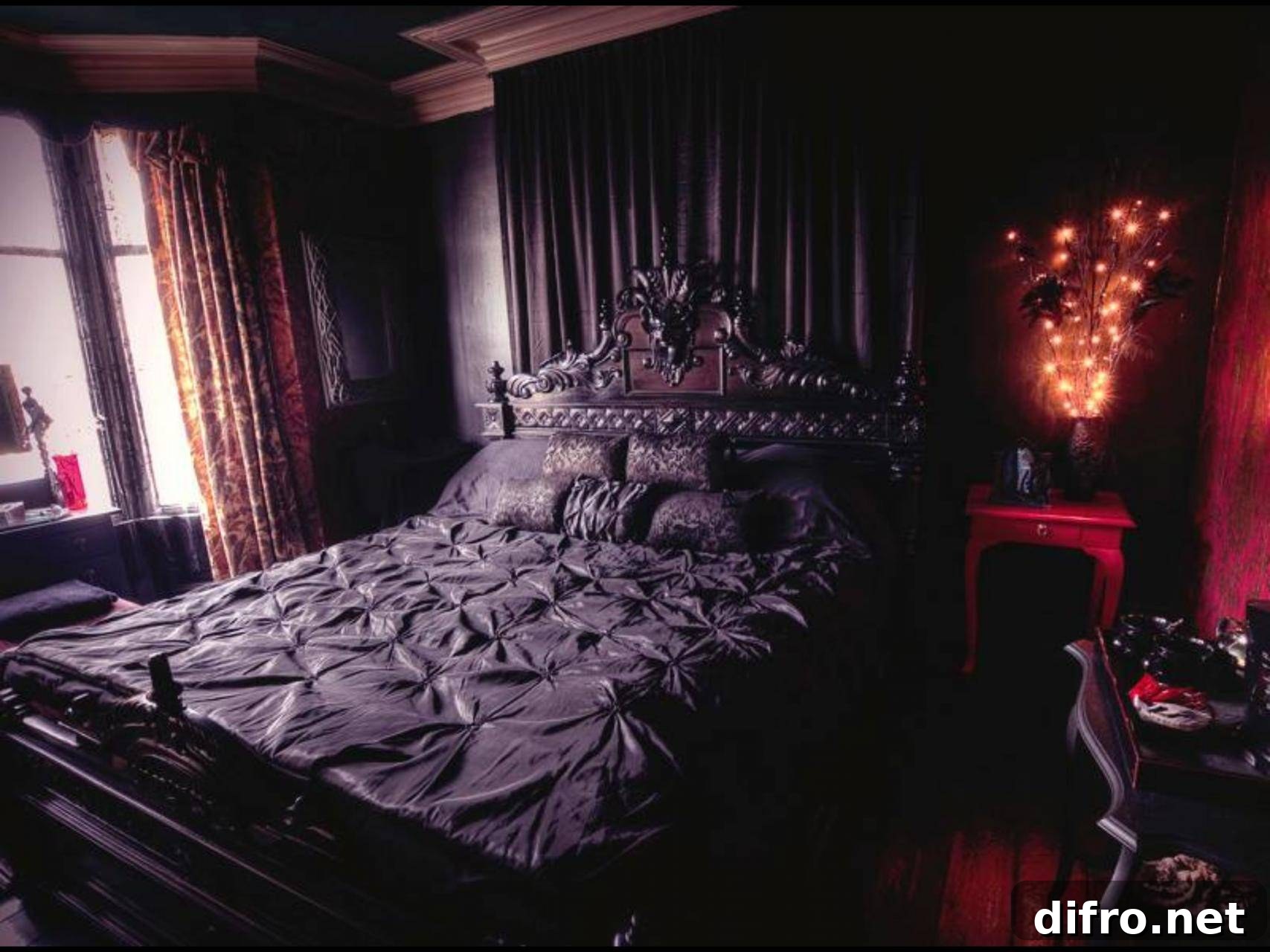 Dark Purple Gothic Bedroom