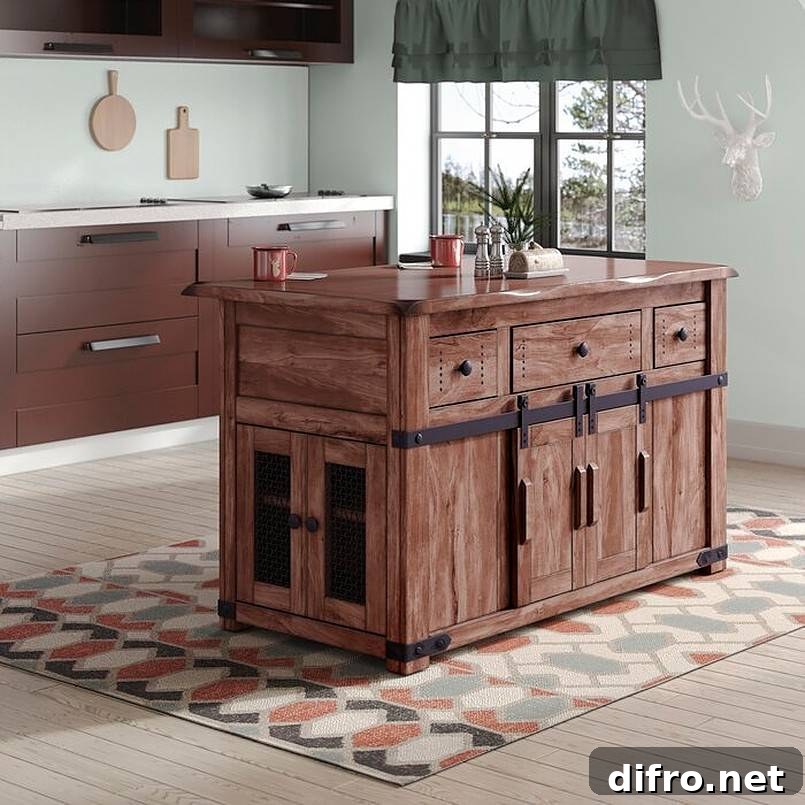Two mugs on small kitchen island