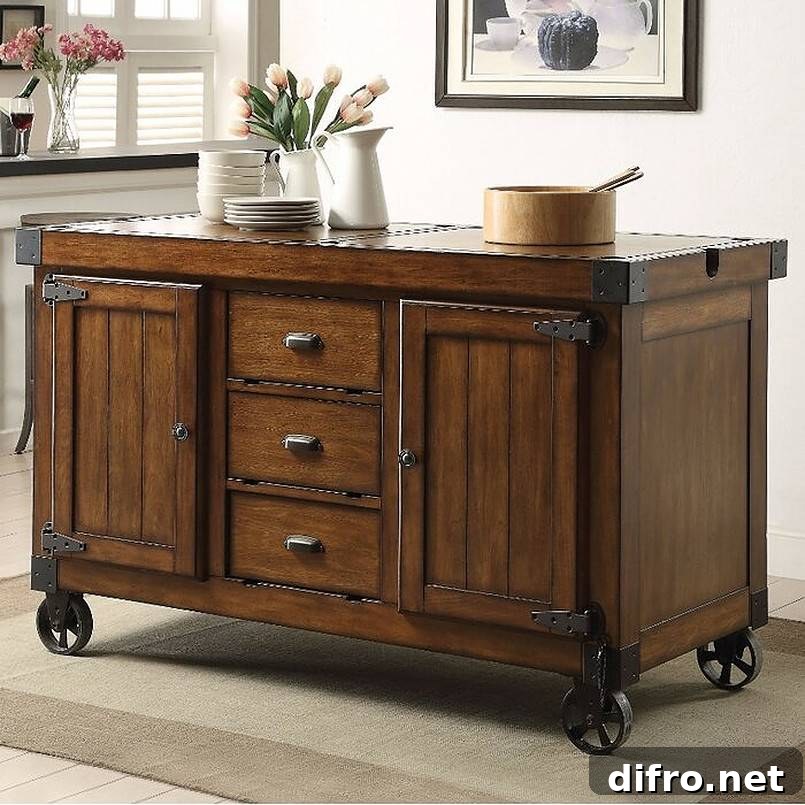 Roses on top of wood top with wheels