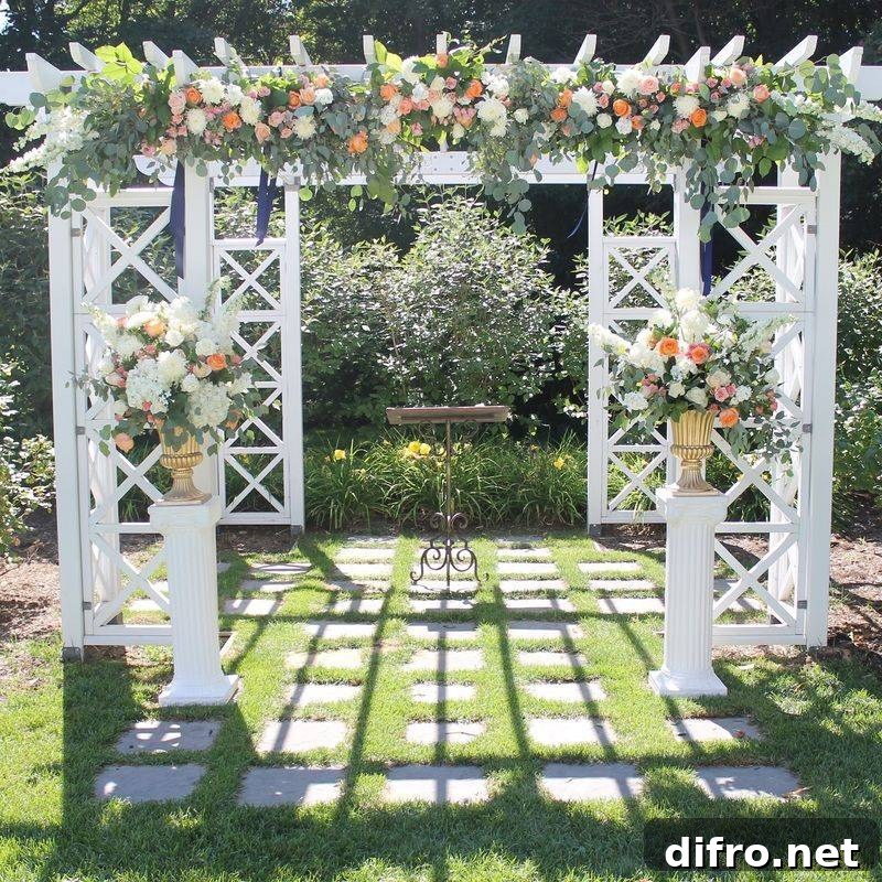 Floral Wedding Decor Pergola