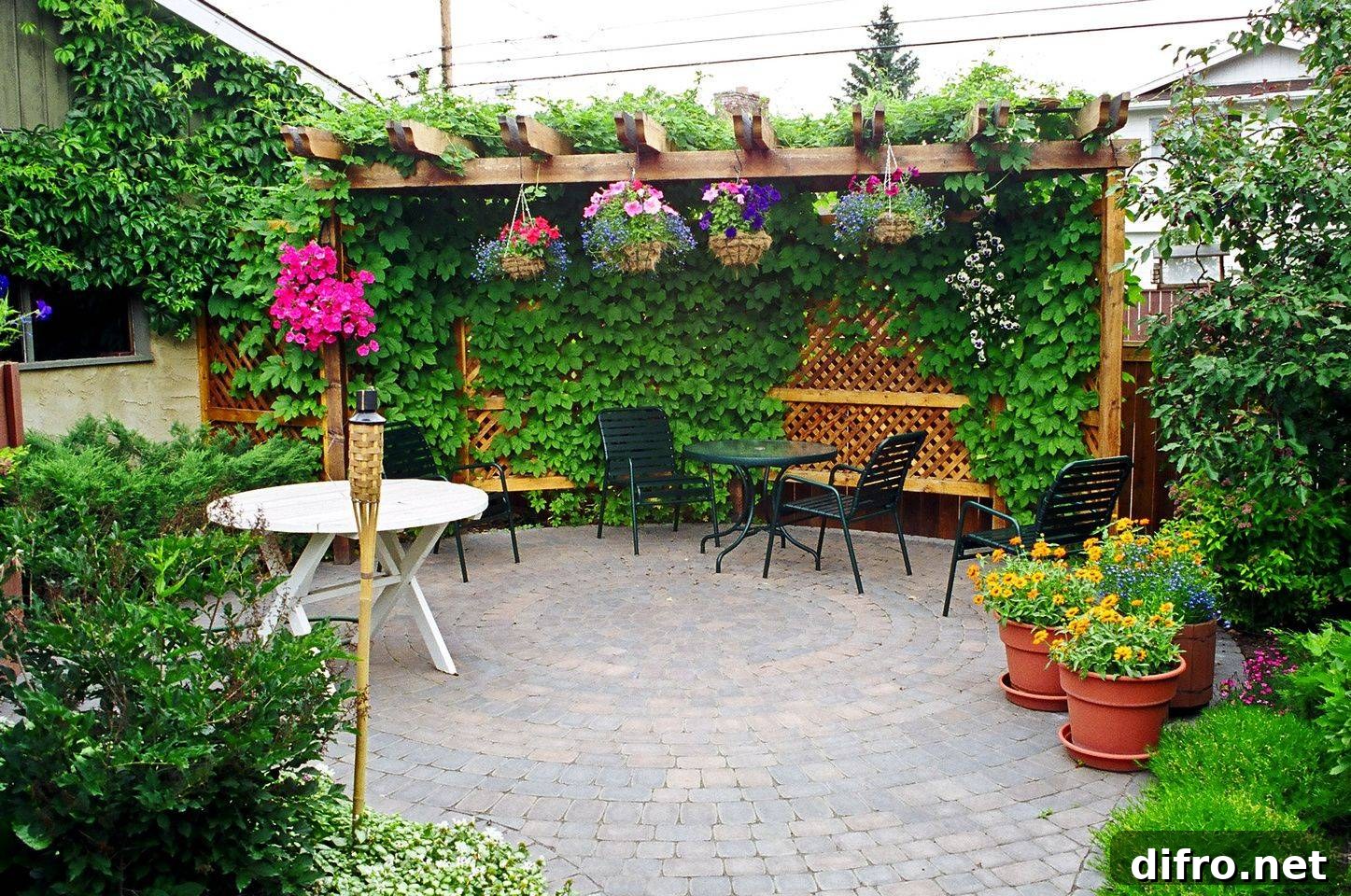 Pergola with Potted Plants Decor