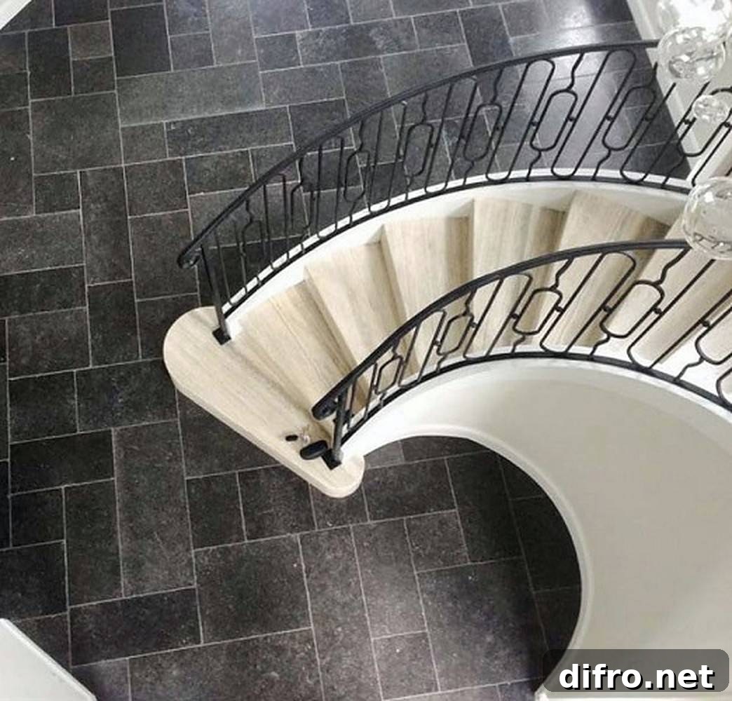 Black stone flooring