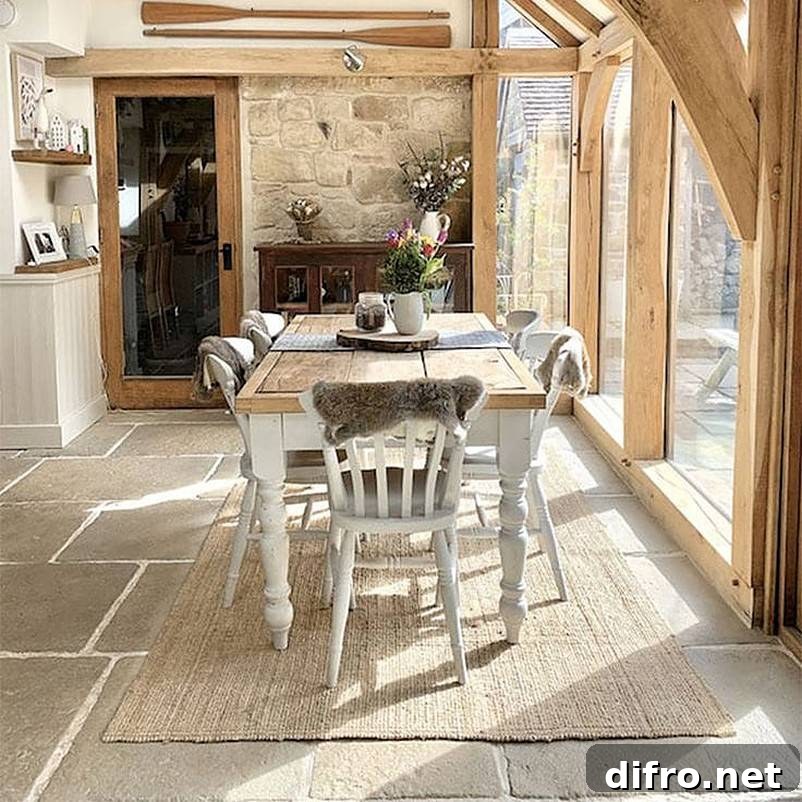 Dining table and chairs on a carpet