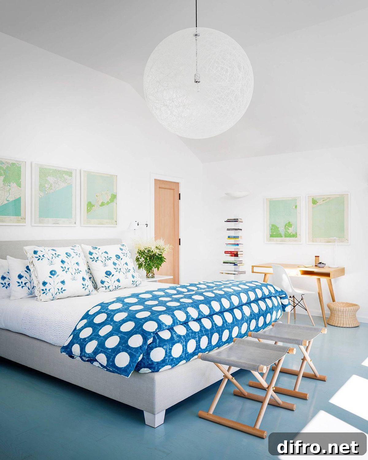 Understated floral bedding and pillow covers