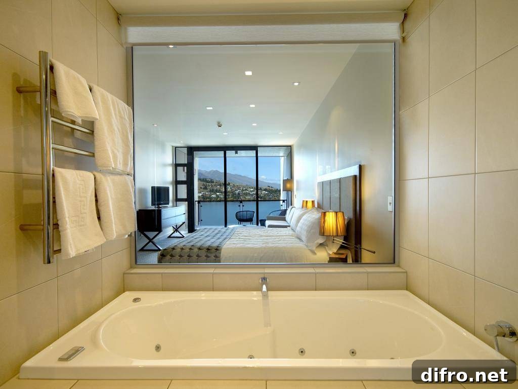 Sunken Bathtub in Bedroom