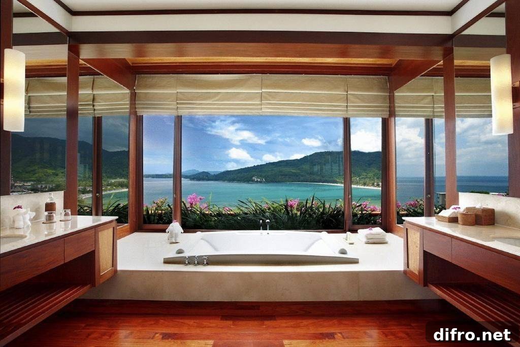Sunken Concrete Bathtub With Sea View