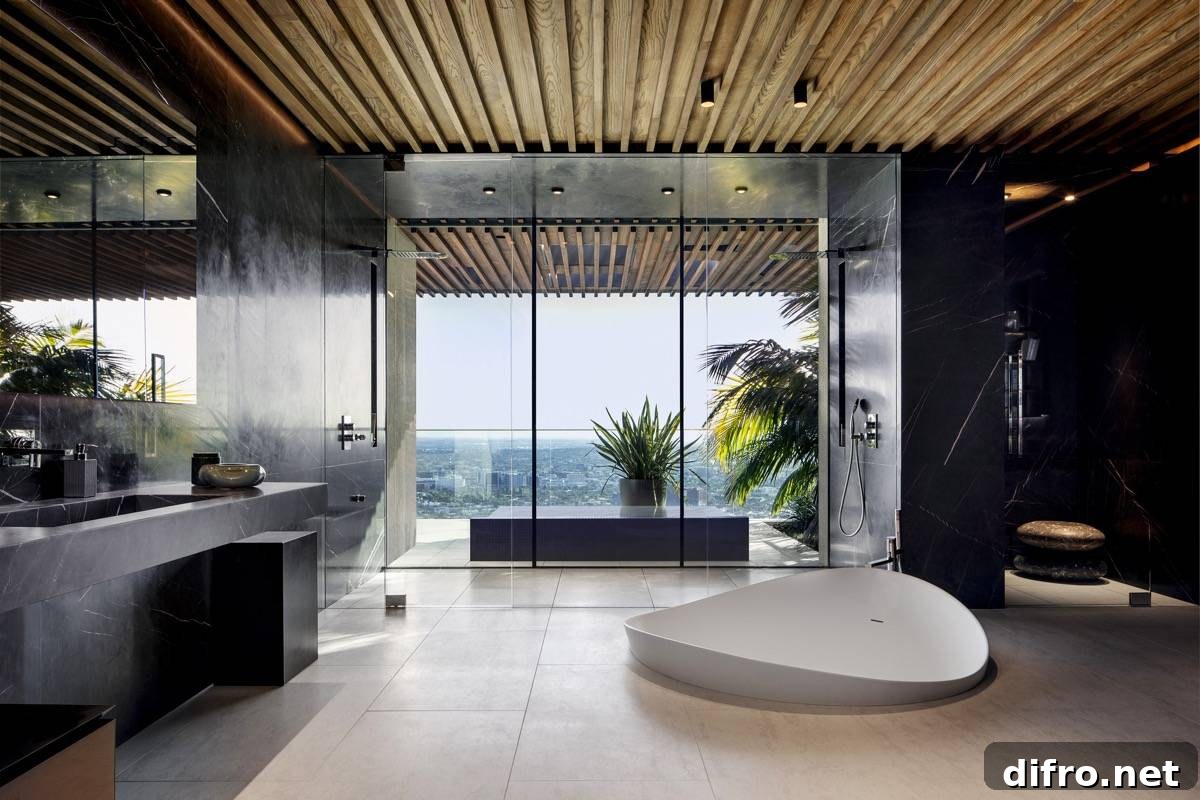 Asymmetrical Sunken Bathtub