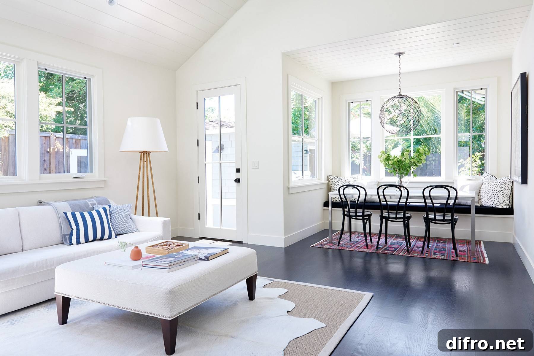 Cowhide on Rectangular Rug.
