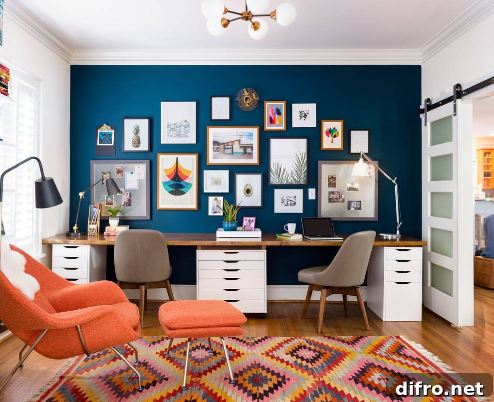 Eclectic Home Office
