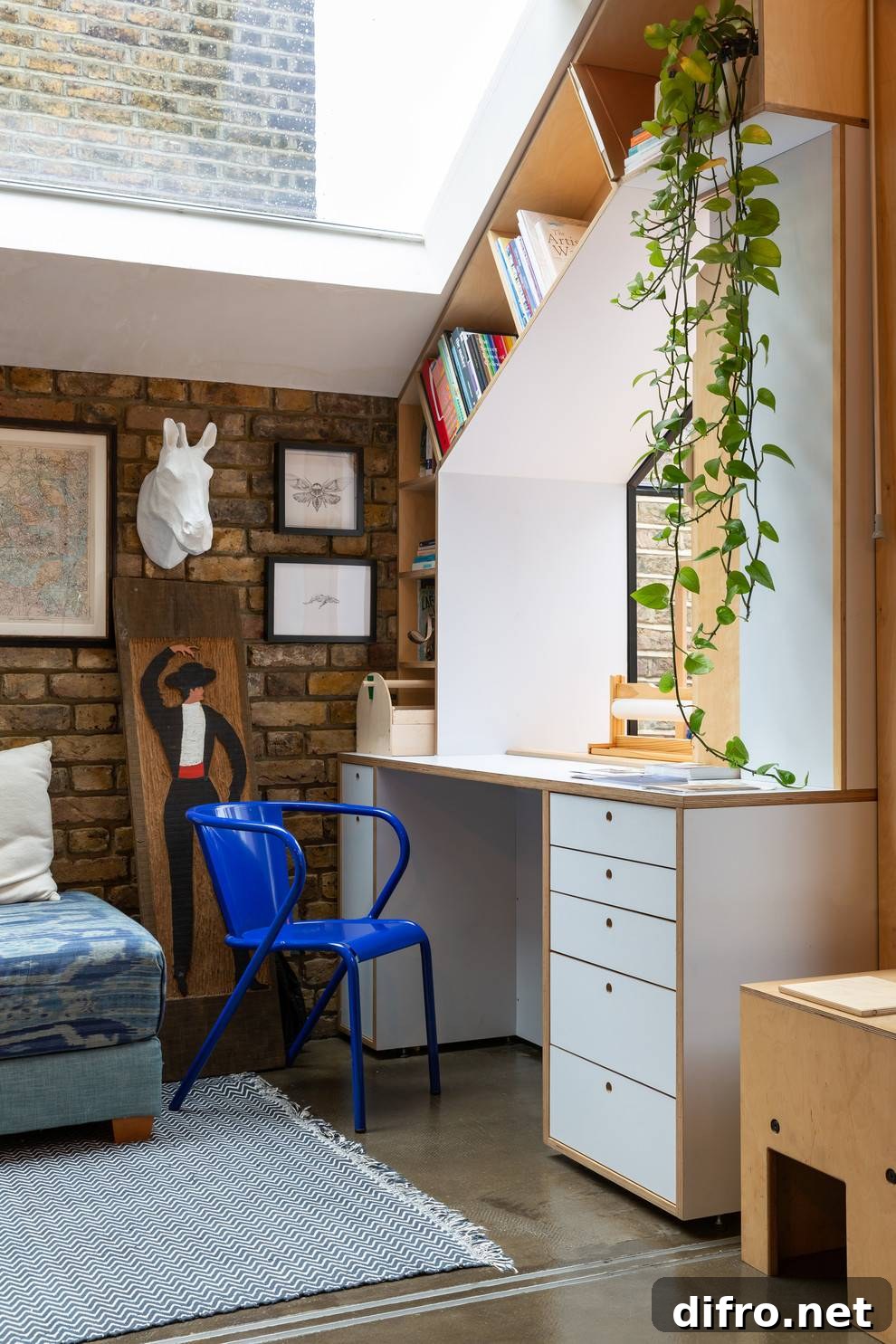Eclectic Home Office.