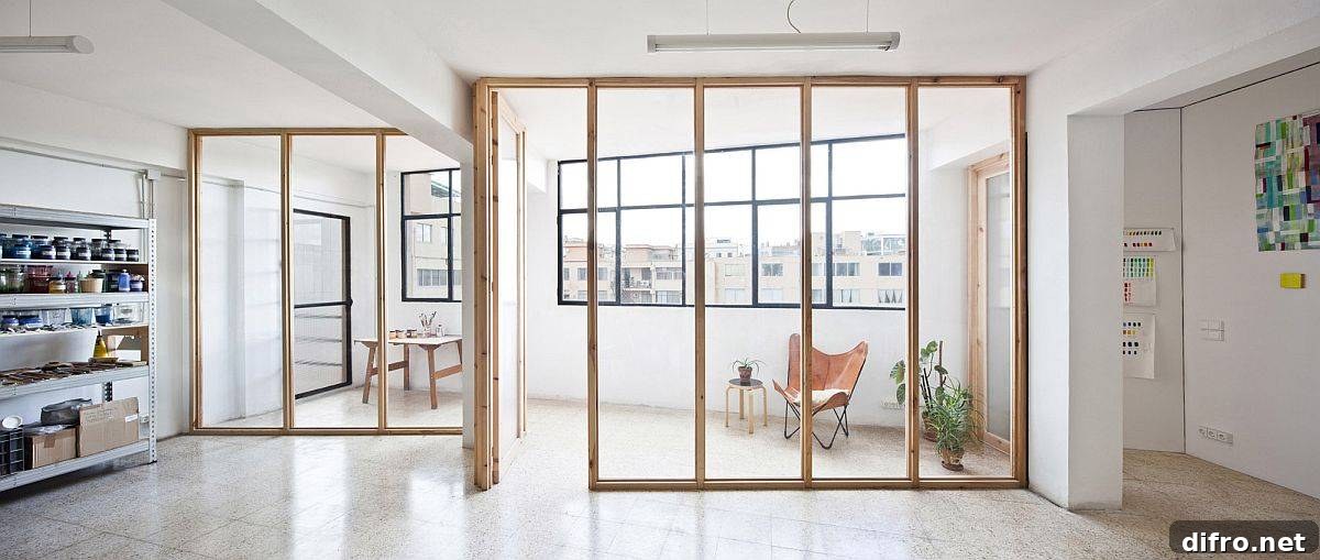 Newly created rooms inside the studio bring an outdoorsy char and improved thermal regulation