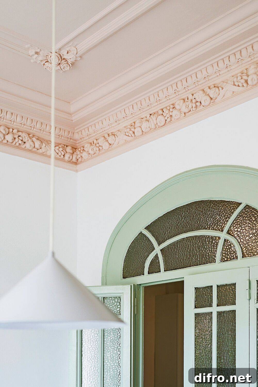 Detail view of restored classic features